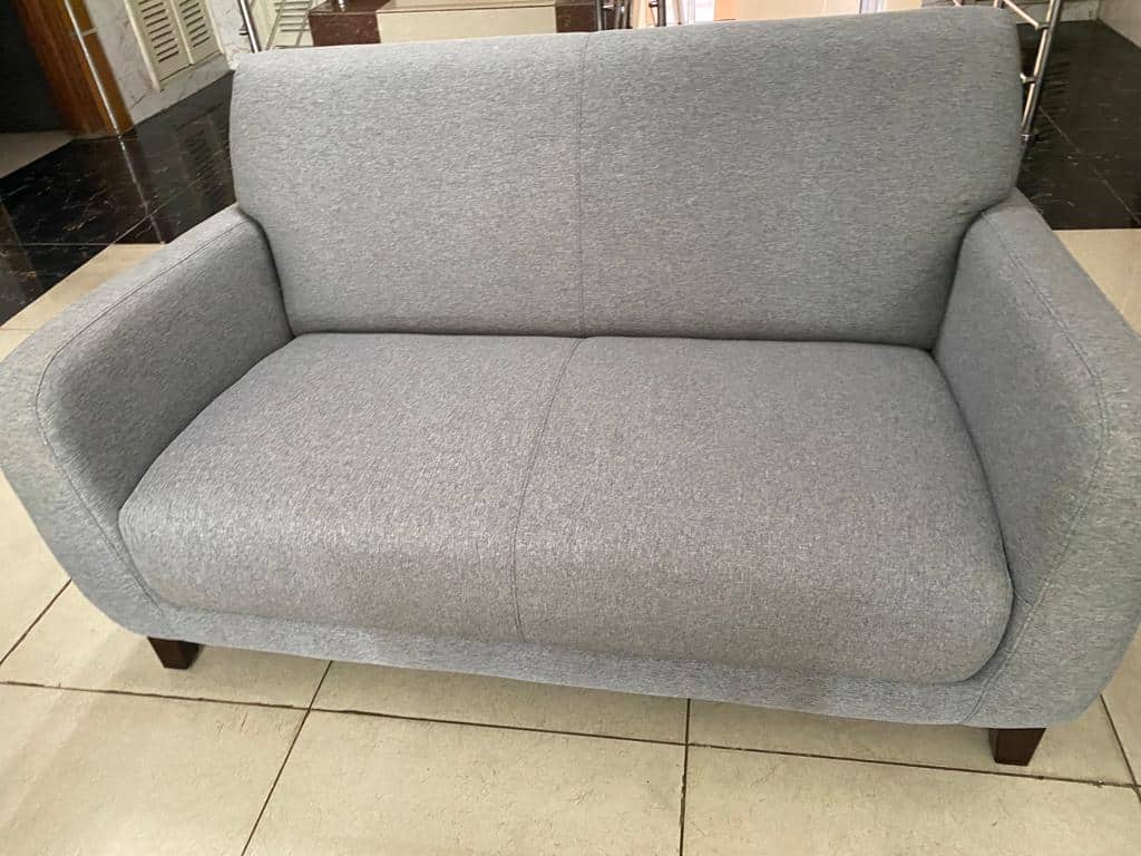 Pewter Mid Century Sofa Set None Recliner - 2 Sitter