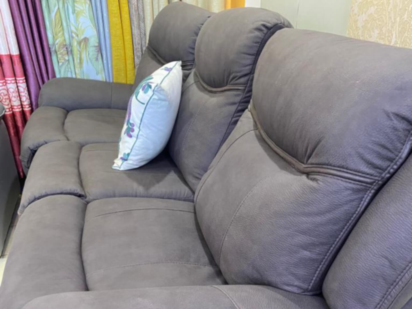 Hailey Grey 3 Seater Recliner Sofa